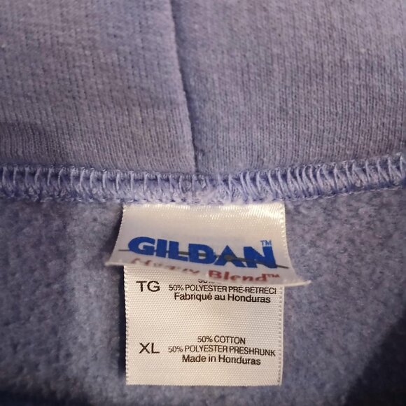 Vintage distressed purple blue Long Beach Washington hoodie in unisex XL - Picture 4 of 4